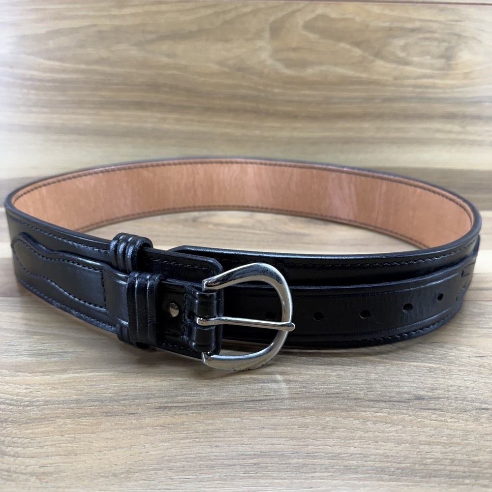 DON HUME Duty Belt 33 Black Leather 2.25‎ in Oklahoma USA Made